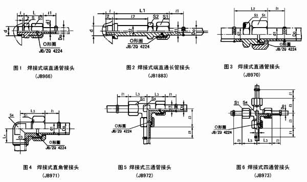 焊接式管接头(图1)
