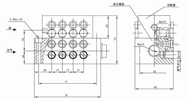 QHQ-J型油气分配混合器(图1)