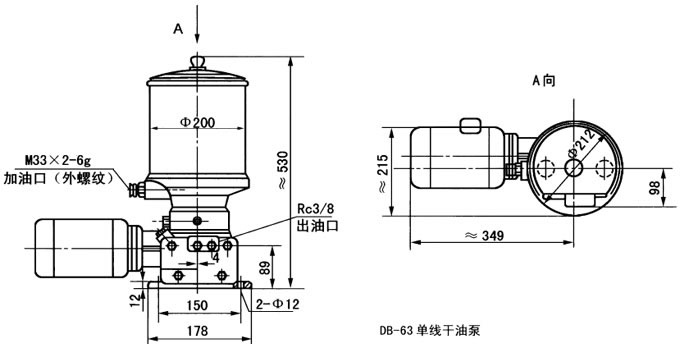 DB、DBZ型单线干油泵及装置(图3)