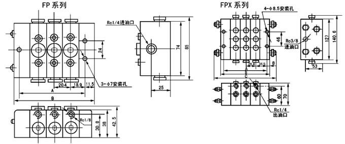 FP、FPX系列单线分配器(图2)