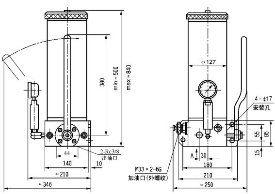 SGZ-8型手动润滑泵(图3)