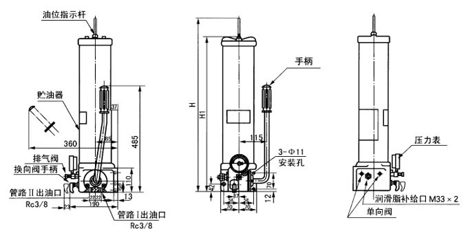 SRB-J/L系列手动润滑泵(图3)